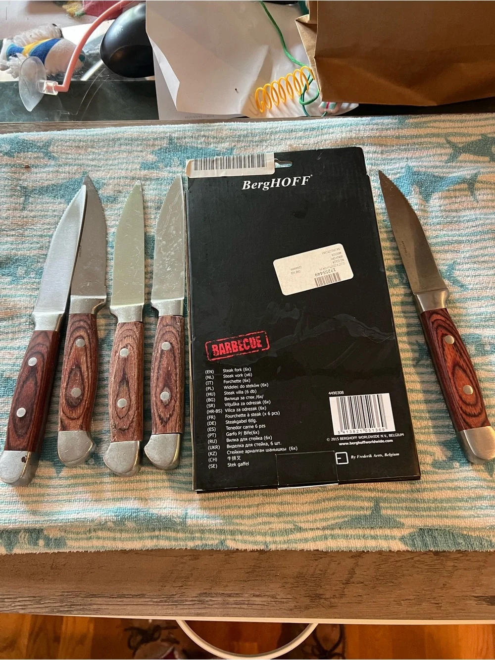 BergHOFF Wooden-Handle Steak Fork Set (6) - Natural Wood